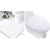 imageSmiry Bathroom Rugs UShaped 24x20 and Toilet Lid Cover 175x15 Soft and Absorbent Shaggy Bath Mat Machine Washable NonSlip Plush Carpet Runner for Tub Shower and Floor Home DecorWhite