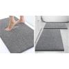 imageSmiry Bathroom Rugs and Mats Set of 3 Non Slip Absorbent Shaggy Bath Rug for Tub Shower and Bath Room 24x 1624x 1630 x 20 Dark Grey