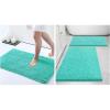 imageSmiry Bathroom Rugs and Mats Set of 3 Non Slip Absorbent Shaggy Bath Rug for Tub Shower and Bath Room 30x 2030x 2024 x16 Turquoise