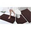 imageSmiry Bathroom Rugs and Mats Set of 3 Non Slip Absorbent Shaggy Bath Rug for Tub Shower and Bath Room 30x 2030x 20UShaped 24 x20 Brown