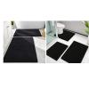 imageSmiry Bathroom Rugs and Mats Set of 5 Non Slip Absorbent Shaggy Bath Rug for Tub Shower and Bath Room 30x2024x1630x2024x1624x20 Black