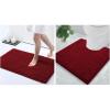 imageSmiry Chenille Bathroom Rugs 30x20 and UShaped Toilet Bath Rugs 20x20 Extra Soft and Absorbent Shaggy Bath Mat Machine Washable NonSlip Plush Carpet Burgundy
