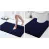 imageSmiry Chenille Bathroom Rugs 30x20 and UShaped Toilet Bath Rugs 24x20 Extra Soft and Absorbent Shaggy Bath Mat Machine Washable NonSlip Plush Carpet Navy Blue