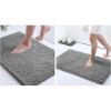 imageSmiry Chenille Bathroom Rugs 30x2024x16 Extra Soft and Absorbent Shaggy Bath Mat Machine Washable NonSlip Plush Carpet Dark Grey
