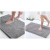 imageSmiry Chenille Bathroom Rugs 30x2024x16 Extra Soft and Absorbent Shaggy Bath Mat Machine Washable NonSlip Plush Carpet Grey