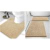 imageSmiry Chenille Bathroom Rugs 30x2024x16 and UShaped Toilet Bath Rugs 24x20 Extra Soft and Absorbent Shaggy Bath Mat Machine Washable NonSlip Plush Carpet Beige