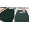 imageSmiry Front Door Mat Outside Entrance Black Green 295 x 17 and Luxury Chenille Bathroom Rugs Green 30 x 20 2 Item Bundle