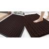 imageSmiry Front Door Mat Outside Entrance Brown 295 x 17 and Bathroom Rugs Mat Brown 30 x 20 2 Item Bundle