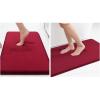 imageSmiry Memory Foam Bath Mat Set 24x16 36x24 Super Soft Absorbent Bathroom Rugs Non Slip Bath Rug Runner for Bathroom Floors Burgundy