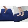 imageSmiry Memory Foam Bath Mat Set 30x20 and 36x24 Navy Blue Super Soft Absorbent Bathroom Rugs Non Slip Bath Rug Runner for Shower Bathroom Floors