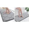 imageSmiry Memory Foam Bath Mat Set 30x20 and 47x24 Grey Super Soft Absorbent Bathroom Rugs Non Slip Bath Rug Runner for Shower Bathroom Floors Grey