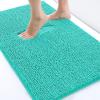 imagesmiry Luxury Chenille Bath Rug Set 2 Piece Extra Soft and Absorbent Shaggy Bathroom Mat Rugs Machine Washable NonSlip Plush Carpet Runner for Tub Shower and Bath Room24x1636x24Turquise