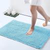 imagesmiry Luxury Chenille Bath Rug Set 2 Piece Extra Soft and Absorbent Shaggy Bathroom Mat Rugs Machine Washable NonSlip Plush Carpet Runner for Tub Shower and Bath Room24x1630x20Sky Blue