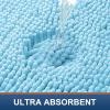 imagesmiry Luxury Chenille Bath Rug Set 2 Piece Extra Soft and Absorbent Shaggy Bathroom Mat Rugs Machine Washable NonSlip Plush Carpet Runner for Tub Shower and Bath Room24x1630x20Sky Blue