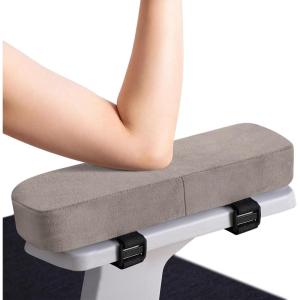 imageSmiry Ergonomic Office Chair Armrest Pads Memory Foam Arm Rest Covers NonSlip Armrest Cushion with Adjustable Buckles and Straps Elbow Relief for Desk Gaming amp Wheelchair Pink Set of 2Taupe