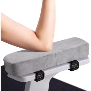 imageSmiry Ergonomic Office Chair Armrest Pads Memory Foam Arm Rest Covers NonSlip Armrest Cushion with Adjustable Buckles and Straps Elbow Relief for Desk Gaming amp Wheelchair Pink Set of 2Grey