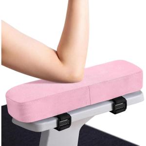 imageSmiry Ergonomic Office Chair Armrest Pads Memory Foam Arm Rest Covers NonSlip Armrest Cushion with Adjustable Buckles and Straps Elbow Relief for Desk Gaming amp Wheelchair Pink Set of 2Pink