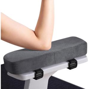 imageSmiry Ergonomic Office Chair Armrest Pads Memory Foam Arm Rest Covers NonSlip Armrest Cushion with Adjustable Buckles and Straps Elbow Relief for Desk Gaming amp Wheelchair Pink Set of 2Dark Grey