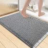 imageSmiry Bathroom Rugs Set 2 Piece36x24 Plus 30x20 Extra Soft Absorbent Bath Mats Non Slip Machine Washable Quick Dry Bath Rugs for Bathroom Floor Tub Shower Darkgrey amp Cream