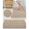 imageSmiry Bathroom Rugs Set 2 Piece36x24 Plus 30x20 Extra Soft Absorbent Bath Mats Non Slip Machine Washable Quick Dry Bath Rugs for Bathroom Floor Tub Shower BrownampCream