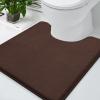 imageSmiry Memory Foam Bath Mat 30x20 and UShaped Toilet Bathroom Rugs 20x20 Super Soft Absorbent Non Slip Bath Rug Runner for Bathroom Floors Brown