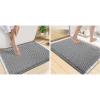 imageSmiry Bathroom Rugs Set 2 Piece36x24 Plus 30x20 Extra Soft Absorbent Bath Mats Non Slip Machine Washable Quick Dry Bath Rugs for Bathroom Floor Tub Shower Darkgrey amp Cream