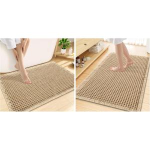 imageSmiry Bathroom Rugs Set 2 Piece48x32 Plus 30x20 Extra Soft Absorbent Bath Mats Non Slip Machine Washable Quick Dry Bath Rugs for Bathroom Floor Tub Shower Brown