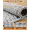 imageSmiry Bathroom Rugs Set 2 Piece36x24 Plus 30x20 Extra Soft Absorbent Bath Mats Non Slip Machine Washable Quick Dry Bath Rugs for Bathroom Floor Tub Shower Lightgrey amp Cream
