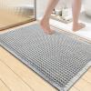 imageSmiry Bathroom Rugs Set 2 Piece36x24 Plus 30x20 Extra Soft Absorbent Bath Mats Non Slip Machine Washable Quick Dry Bath Rugs for Bathroom Floor Tub Shower Lightgrey amp Cream