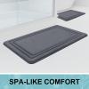 imageSmiry Memory Foam Bath Mat 60 x 90 cm Extra Soft NonSlip Bathroom Rug Super Absorbent Quick Dry Thick Comfortable MachineWashable Floor Mat Dark GreyDark Grey