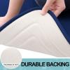 imageSmiry Memory Foam Bath Mat 60 x 90 cm Extra Soft NonSlip Bathroom Rug Super Absorbent Quick Dry Thick Comfortable MachineWashable Floor Mat Dark GreyNavy Blue