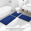 imageSmiry Memory Foam Bath Mat 60 x 90 cm Extra Soft NonSlip Bathroom Rug Super Absorbent Quick Dry Thick Comfortable MachineWashable Floor Mat Dark GreyNavy Blue