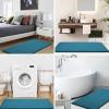 imageSmiry Memory Foam Bath Mat Set 24x16 30x20 Super Soft Absorbent Bathroom Rugs Non Slip Bath Rug Runner for Bathroom Floors Peacock Blue