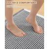 imageSmiry Bathroom Rugs Set 2 Piece30x20 Plus 24x17 Extra Soft Absorbent Bath Mats Non Slip Machine Washable Quick Dry Bath Rugs for Bathroom Floor Tub Shower Darkgrey amp Cream