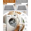 imageSmiry Bathroom Rugs Set 2 Piece30x20 Plus 24x17 Extra Soft Absorbent Bath Mats Non Slip Machine Washable Quick Dry Bath Rugs for Bathroom Floor Tub Shower Darkgrey amp Cream