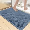 imageSmiry Bathroom Rugs Set 2 Piece36x24 Plus 30X20 Extra Soft Absorbent Bath Mats Non Slip Machine Washable Quick Dry Bath Rugs for Bathroom Floor Tub Shower Blue