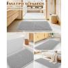 imageSmiry Bathroom Rugs Set 2 Piece36x24 Plus 30x20 Extra Soft Absorbent Bath Mats Non Slip Machine Washable Quick Dry Bath Rugs for Bathroom Floor Tub Shower Light Grey
