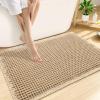 imageSmiry Bathroom Rugs Set 2 Piece72x24 Plus 30x20 Extra Soft Absorbent Bath Mats Non Slip Machine Washable Quick Dry Bath Rugs for Bathroom Floor Tub Shower Brown