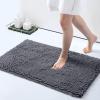 imageSmiry Chenille Bath Rug Set 2 Piece Extra Soft and Absorbent Shaggy Bathroom Mat Rugs Machine Washable NonSlip Plush Carpet Runner for Tub Shower and Bath Room24x1630x20Charcoal Grey