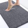 imageSmiry Chenille Bath Rug Set 2 Piece Extra Soft and Absorbent Shaggy Bathroom Mat Rugs Machine Washable NonSlip Plush Carpet Runner for Tub Shower and Bath Room24x1630x20Charcoal Grey