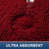 imageSmiry Chenille Bath Rug and Mats Set of 2Extra Soft and Absorbent Shaggy Bath Mat Machine Washable NonSlip Plush Carpet 24x 16UShaped 24 x20 Burgundy