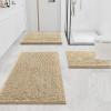 imageSmiry Chenille Bathroom Rugs 24x16 and UShaped Toilet Bath Rugs 24x2024x20 Extra Soft and Absorbent Shaggy Bath Mat Machine Washable NonSlip Plush Carpet Beige