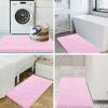 imageSmiry Luxury Chenille Bath Rug Set 2 Piece Extra Soft and Absorbent Shaggy Bathroom Mat Rugs Machine Washable NonSlip Plush Carpet Runner for Tub Shower and Bath Room24x1630x20Pink