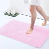 imageSmiry Luxury Chenille Bath Rug Set 2 Piece Extra Soft and Absorbent Shaggy Bathroom Mat Rugs Machine Washable NonSlip Plush Carpet Runner for Tub Shower and Bath Room24x1630x20Pink