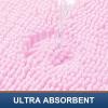 imageSmiry Luxury Chenille Bath Rug Set 2 Piece Extra Soft and Absorbent Shaggy Bathroom Mat Rugs Machine Washable NonSlip Plush Carpet Runner for Tub Shower and Bath Room24x1630x20Pink