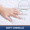 imageSmiry Luxury Chenille Bath Rug Set 2 Piece Extra Soft and Absorbent Shaggy Bathroom Mat Rugs Machine Washable NonSlip Plush Carpet Runner for Tub Shower and Bath Room24x1630x20White