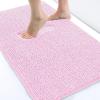 imageSmiry Luxury Chenille Bath Rug Set 2 Piece Extra Soft and Absorbent Shaggy Bathroom Mat Rugs Machine Washable NonSlip Plush Carpet Runner for Tub Shower and Bath Room24x1630x20Pink