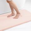 imageSmiry Memory Foam Bath Mat Set 24x16 36 x 24 Super Soft Absorbent Bathroom Rugs Non Slip Bath Rug Runner for Bathroom Floors Pink
