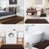 imageSmiry Memory Foam Bath Mat Set 24x16 and 30x20 Brown Super Soft Absorbent Bathroom Rugs Non Slip Bath Rug Runner for Shower Bathroom Floors