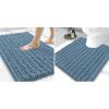 imageSmiry Bathroom Rugs Mat Set 2 Piece 30X20UShaped 24x20 Extra Soft Absorbent Non Slip Rubber Backing Machine Washable Quick Dry Chenille Bath Rug Set for Tub Shower and FloorGrayish Blue